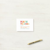 Mathematiklehrer wie ein normaler Lehrer nur viel  Post-it Klebezettel (Auf Schreibtisch)