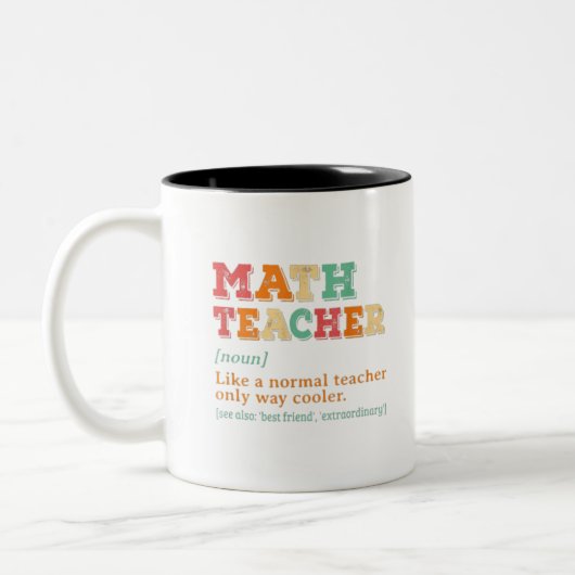 Mathematiklehrer wie ein normaler Lehrer nur viel  Zweifarbige Tasse (Links)
