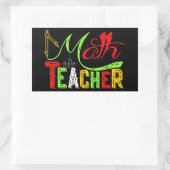 Mathematiklehrer zurück zur Schule Rechteckiger Aufkleber (Tasche)