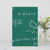 Mathematiklehrerin Algebra Geek Briefpapier (Stehend Vorderseite)
