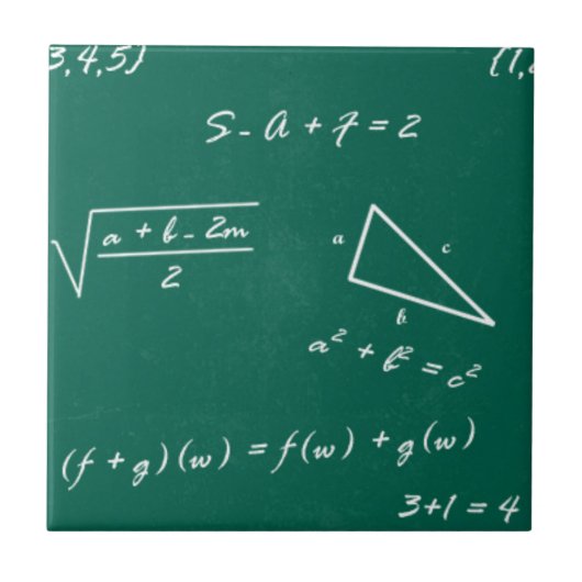 Mathematiklehrerin Algebra Geek Fliese (Vorderseite)
