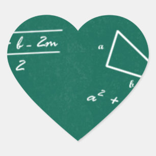 Mathematiklehrerin Algebra Geek Herz-Aufkleber