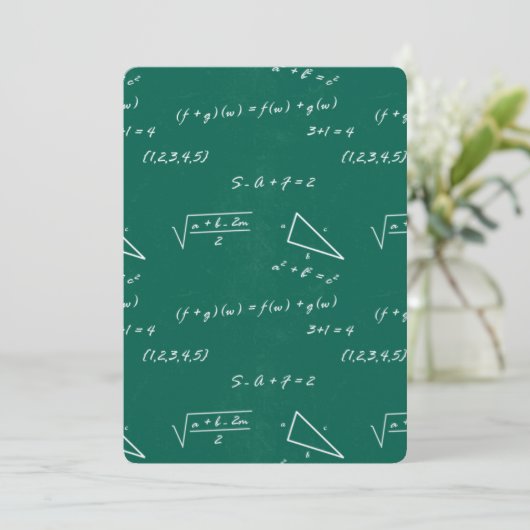 Mathematiklehrerin algebra geek Hochzeitseinladung Einladung (Stehend Vorderseite)