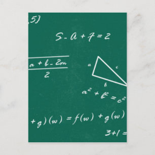 Mathematiklehrerin Algebra Geek Postkarte