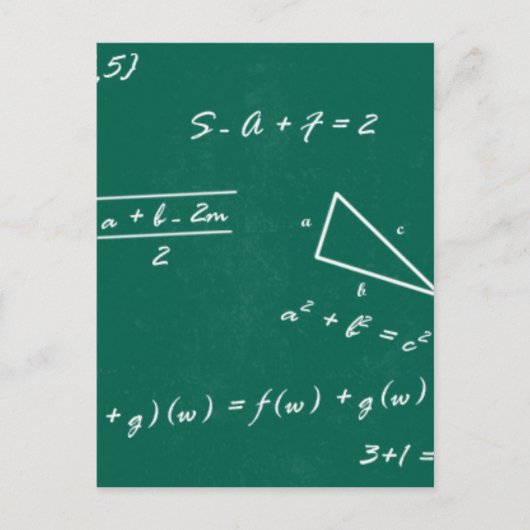 Mathematiklehrerin Algebra Geek Postkarte (Vorderseite)