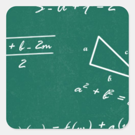 Mathematiklehrerin Algebra Geek Quadratischer Aufkleber (Vorderseite)