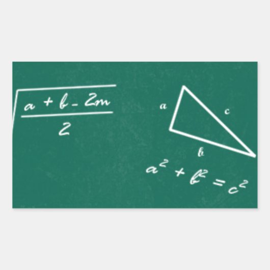 Mathematiklehrerin Algebra Geek Rechteckiger Aufkleber (Vorderseite)