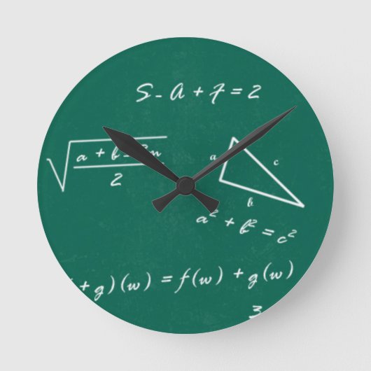 Mathematiklehrerin Algebra Geek Runde Wanduhr (Vorderseite)