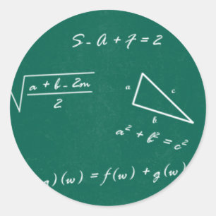 Mathematiklehrerin Algebra Geek Runder Aufkleber