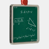 Mathematiklehrerin Algebra Geek Silbernes Ornament (Rechts)
