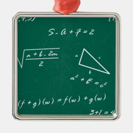 Mathematiklehrerin Algebra Geek Silbernes Ornament (Vorne)