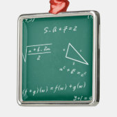 Mathematiklehrerin Algebra Geek Silbernes Ornament (Links)
