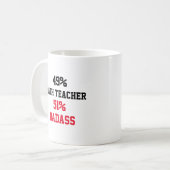 Mathematiklehrerin Badass Kaffeetasse (Vorderseite Links)