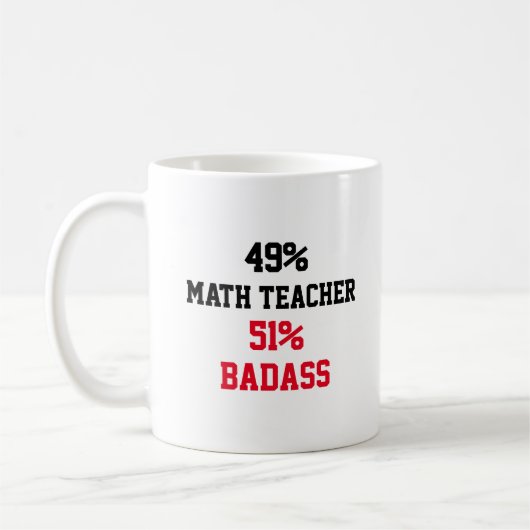 Mathematiklehrerin Badass Kaffeetasse (Links)