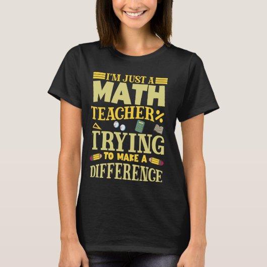 Mathematiklehrerschule T-Shirt (Vorderseite)