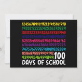 Mathematiknummern 100. Schultag Kinder Einladung (Vorderseite)
