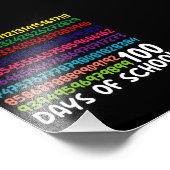 Mathematiknummern 100. Schultag Kinder Fotodruck (Ecke)