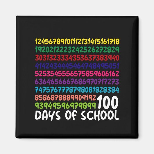 Mathematiknummern 100. Schultag Kinder Magnet (Vorne)