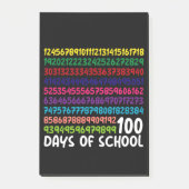 Mathematiknummern 100. Schultag Kinder Post-it Klebezettel (Vorderseite)
