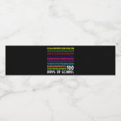 Mathematiknummern 100. Schultag Kinder Wasserflaschenetikett (Einzelnes Label)