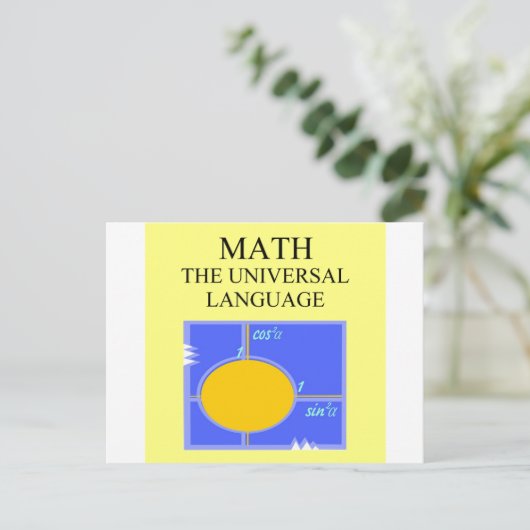 Mathematikregeln Postkarte (Stehend Vorderseite)