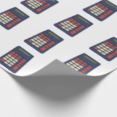 Mathematikschule Nostalgie der 80er Jahre Geschenkpapier (Ecke)