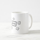 Mathematiksymbole für Kinder Kaffeetasse (VorderseiteRechts)