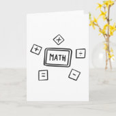 Mathematiksymbole für Kinder Karte (Gelbe Blume)