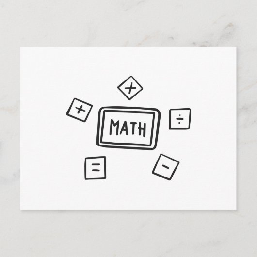 Mathematiksymbole für Kinder Postkarte (Vorderseite)