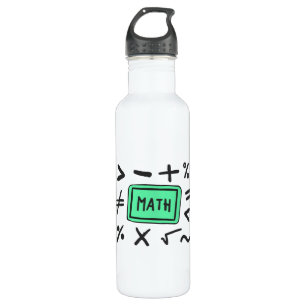 Mathematiksymbole für Studenten und Eltern Edelstahlflasche