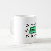 Mathematiksymbole für Studenten und Eltern Kaffeetasse (Vorderseite Links)