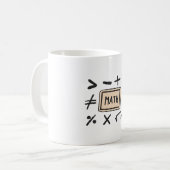 Mathematiksymbole für Studenten und Eltern Kaffeetasse (Vorderseite Links)