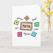 Mathematiksymbole für Studenten und Eltern Karte (Gelbe Blume)