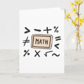 Mathematiksymbole für Studenten und Eltern Karte (Gelbe Blume)