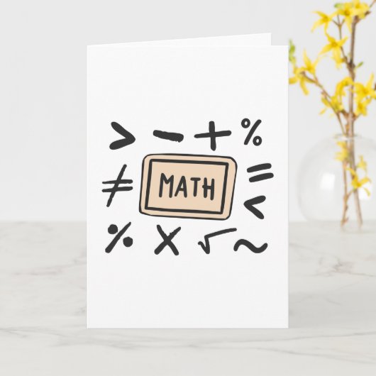 Mathematiksymbole für Studenten und Eltern Karte (Gelbe Blume)