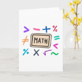 Mathematiksymbole für Studenten und Eltern Karte (Gelbe Blume)