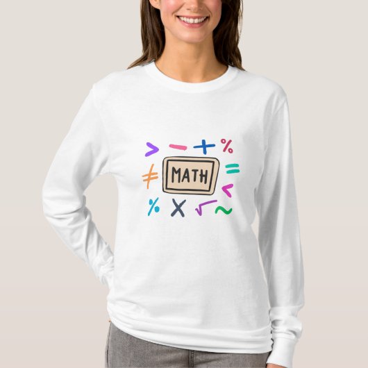 Mathematiksymbole für Studenten und Eltern T-Shirt (Vorderseite)