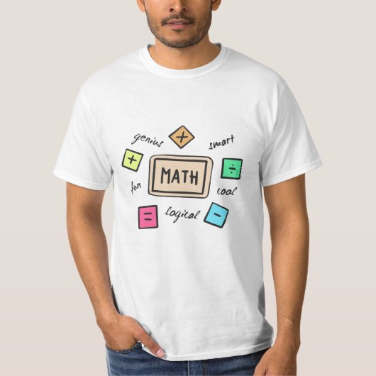 Mathematiksymbole für Studenten und Eltern T-Shirt (Vorderseite)