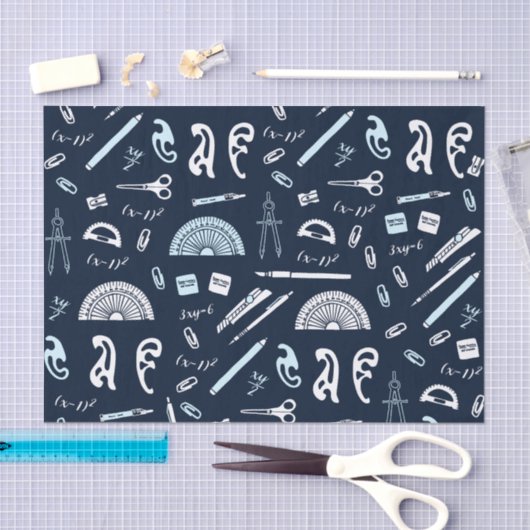 Mathematikthetikzettel Seidenpapier (Handwerk)