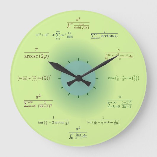 Mathematikuhr Große Wanduhr (Vorderseite)