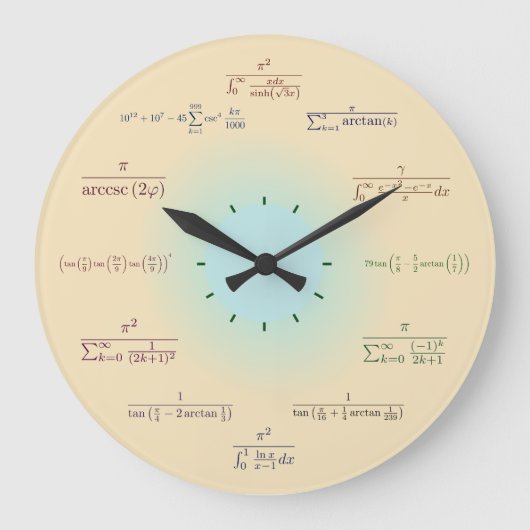 Mathematikuhr Große Wanduhr (Vorderseite)