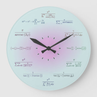 Mathematikuhr (grün-lila Verlauf) Große Wanduhr