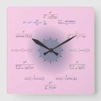 Mathematikuhr Quadratische Wanduhr