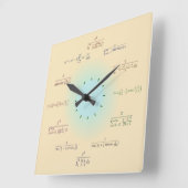 Mathematikuhr Quadratische Wanduhr (Winkel)