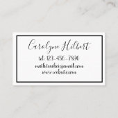 Mathematikunterricht - Minimalistische einfache Vi Visitenkarte (Rückseite)