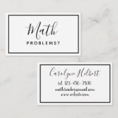 Mathematikunterricht - Minimalistische einfache Vi Visitenkarte (Vorne/Hinten)