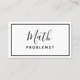 Mathematikunterricht - Minimalistische einfache Vi Visitenkarte