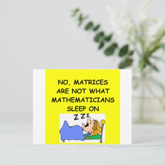 Mathematikwitz Postkarte (Stehend Vorderseite)
