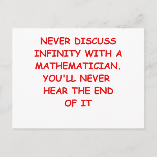 Mathematikwitz Postkarte (Vorderseite)