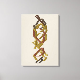 Mathematisch ausgerichtete Skulptur  Leinwanddruck
